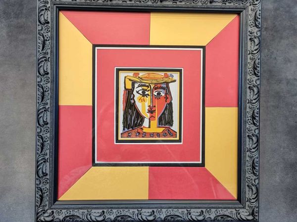 Encadrement "Femme au chapeau" Picasso