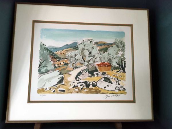 Encadrement lithographie Brayer - Signée et numérotée