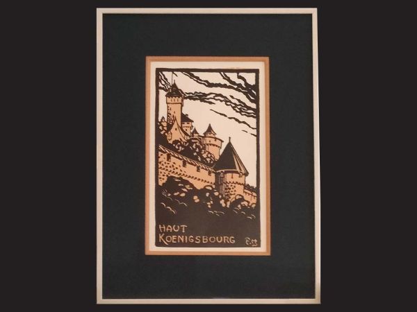 Encadrement gravure "Château du Haut Koenigsbourg"
