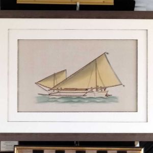 La Roche Lafitte - Aquarelle sur soie Le Bézouki